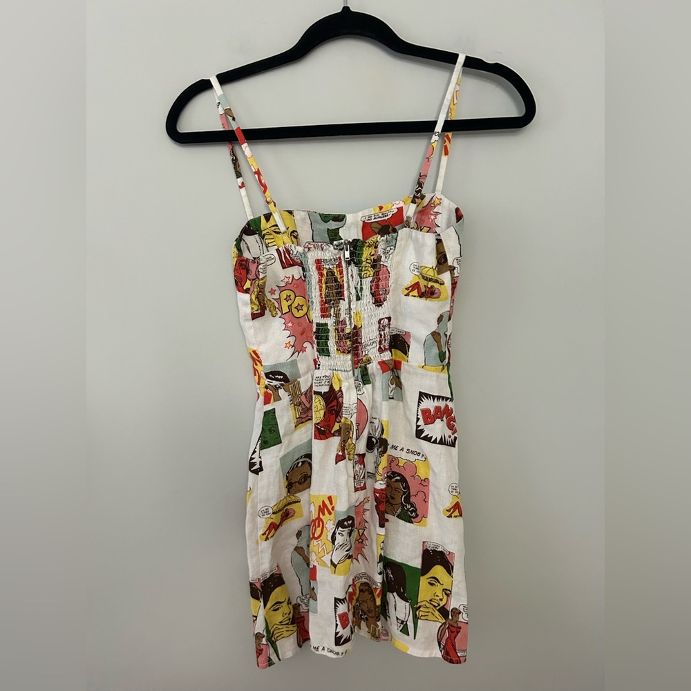 Reformation Huckleberry Pop Art Printed Mini Dress - Picture 3 of 7
